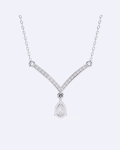 V-Curve Diamond Accent Necklace