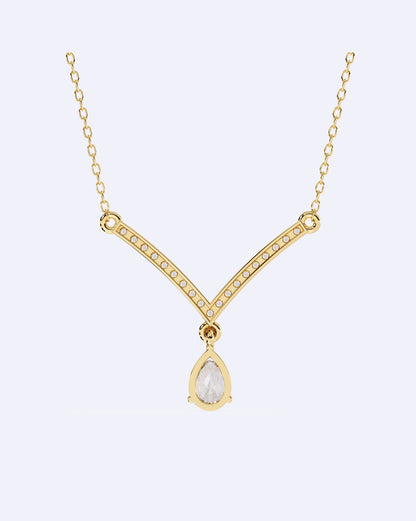 V-Curve Diamond Accent Necklace
