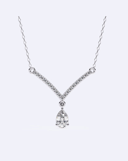 V-Curve Diamond Accent Necklace