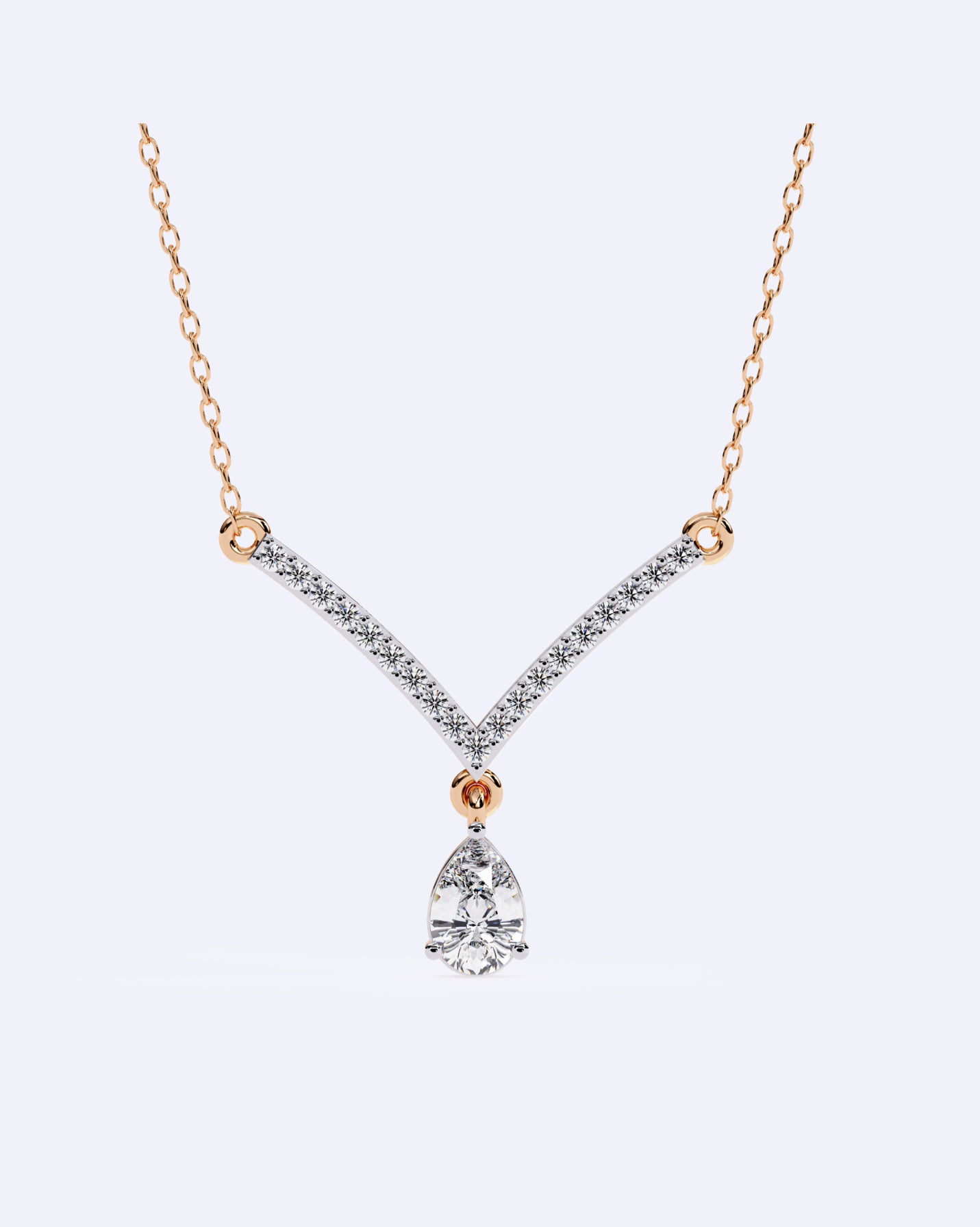 V-Curve Diamond Accent Necklace