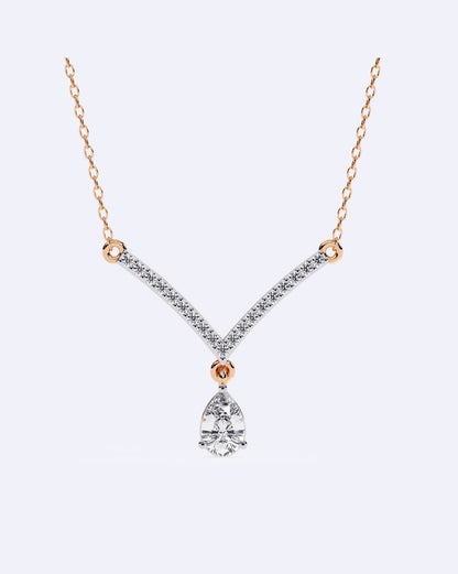 V-Curve Diamond Accent Necklace