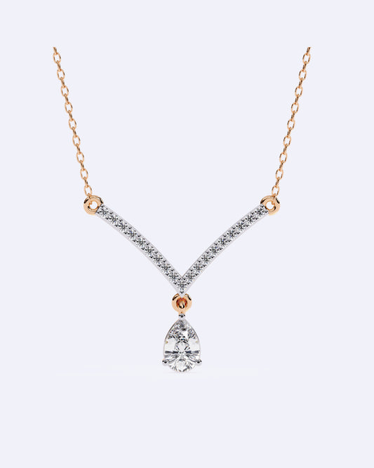 V-Curve Diamond Accent Necklace