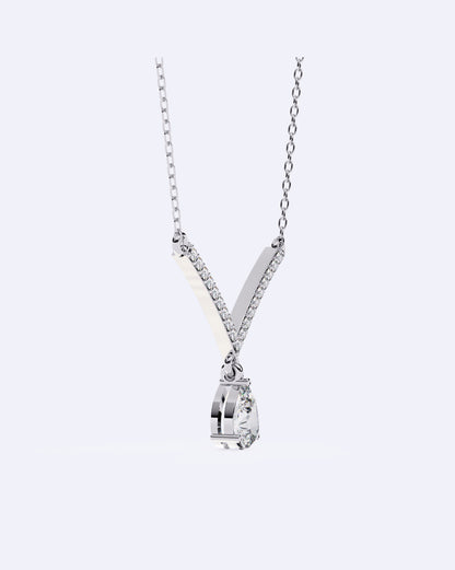 V-Curve Diamond Accent Necklace