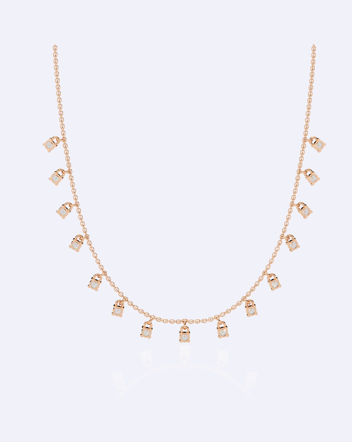 Dainty Bezel Diamond Ball Necklace