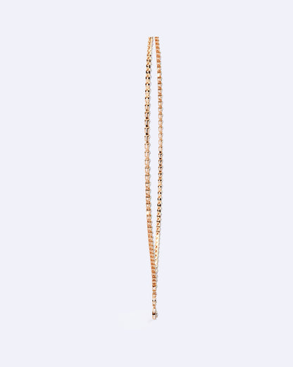 Single-Line Diamond Necklace with Solitaire Drop