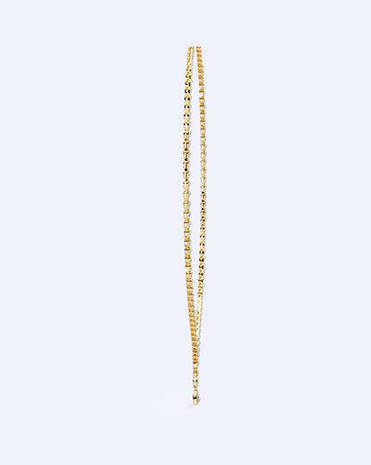 Single-Line Diamond Necklace with Solitaire Drop