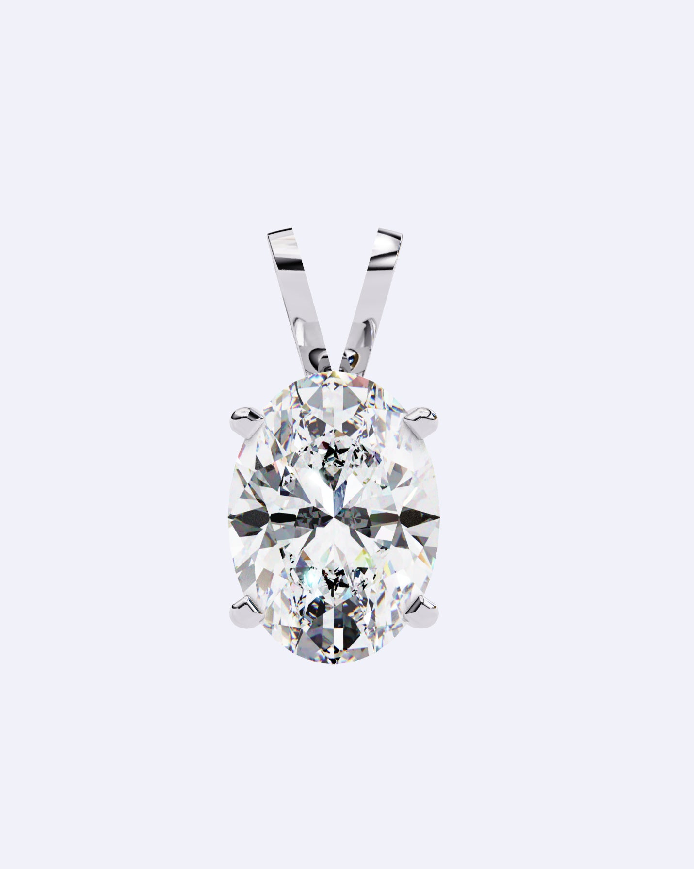 Oval Solitaire Pendant