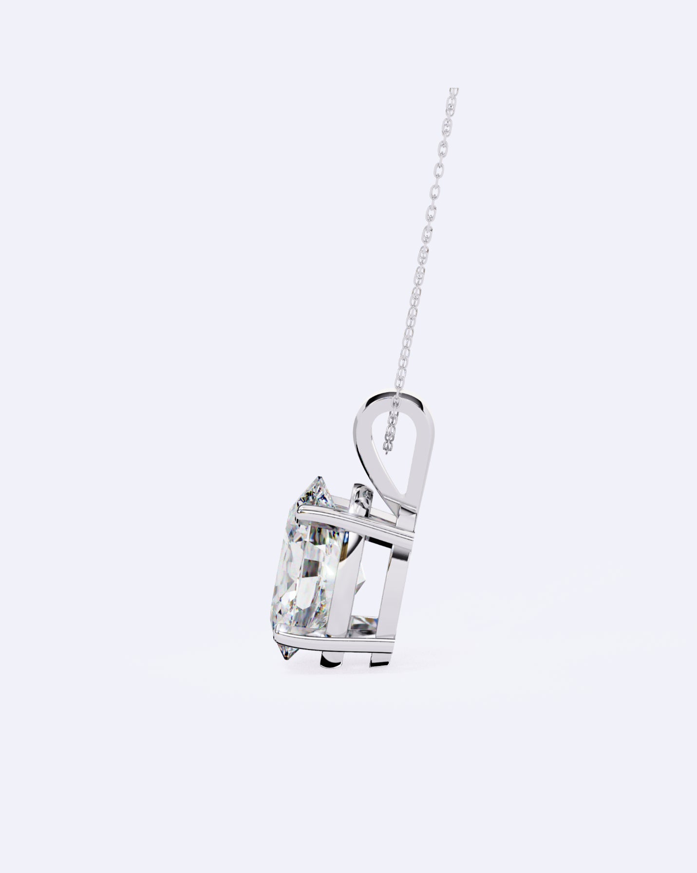 Oval Solitaire Pendant