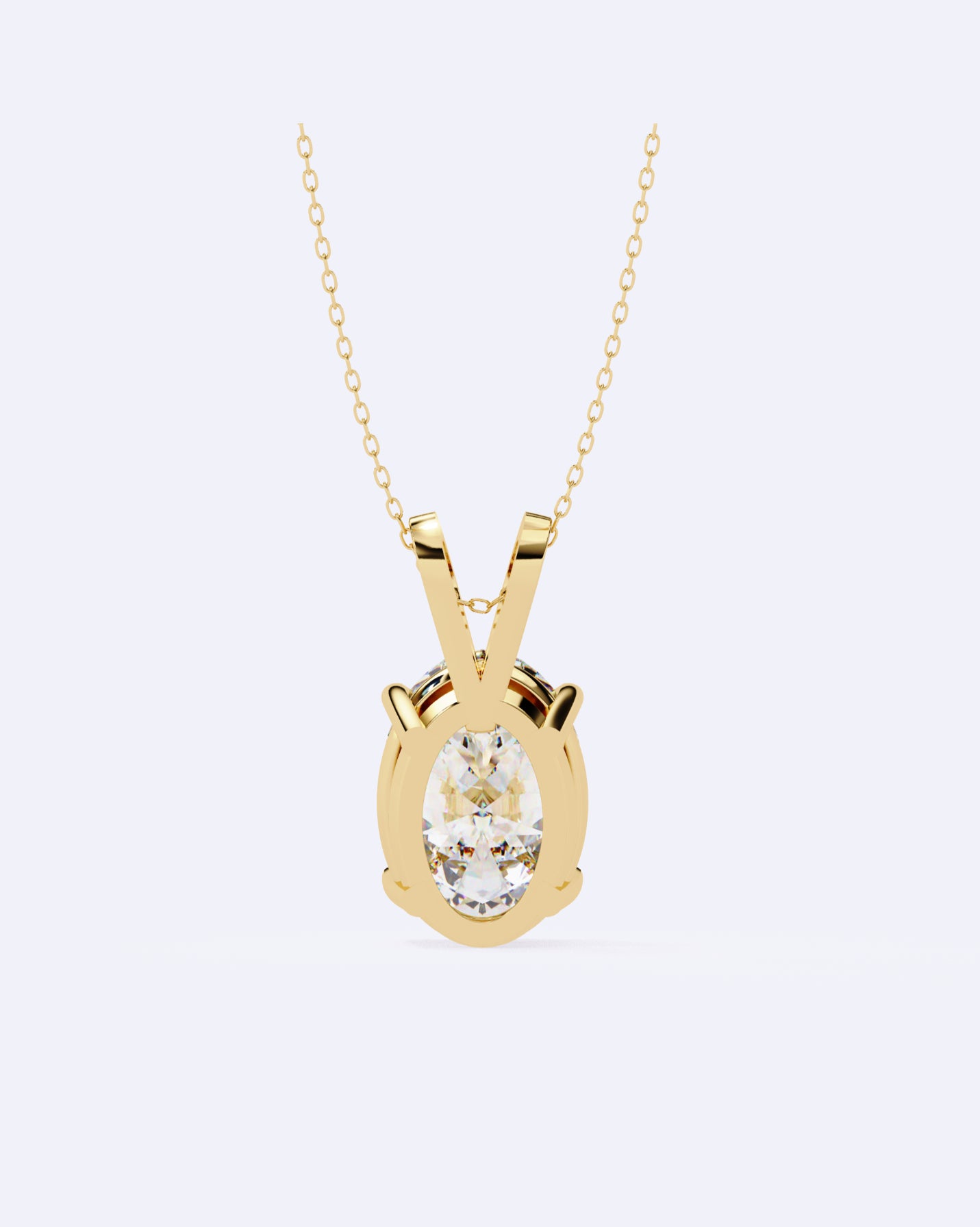 Oval Solitaire Pendant