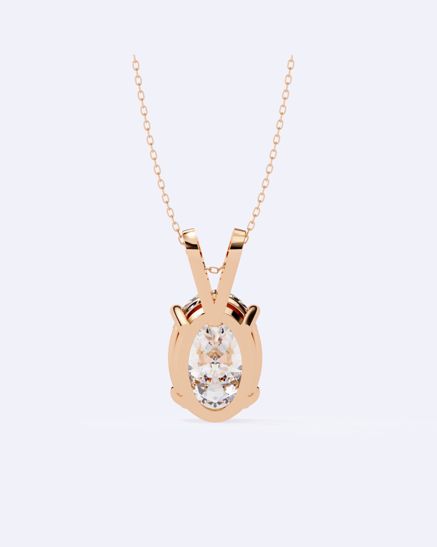 Oval Solitaire Pendant