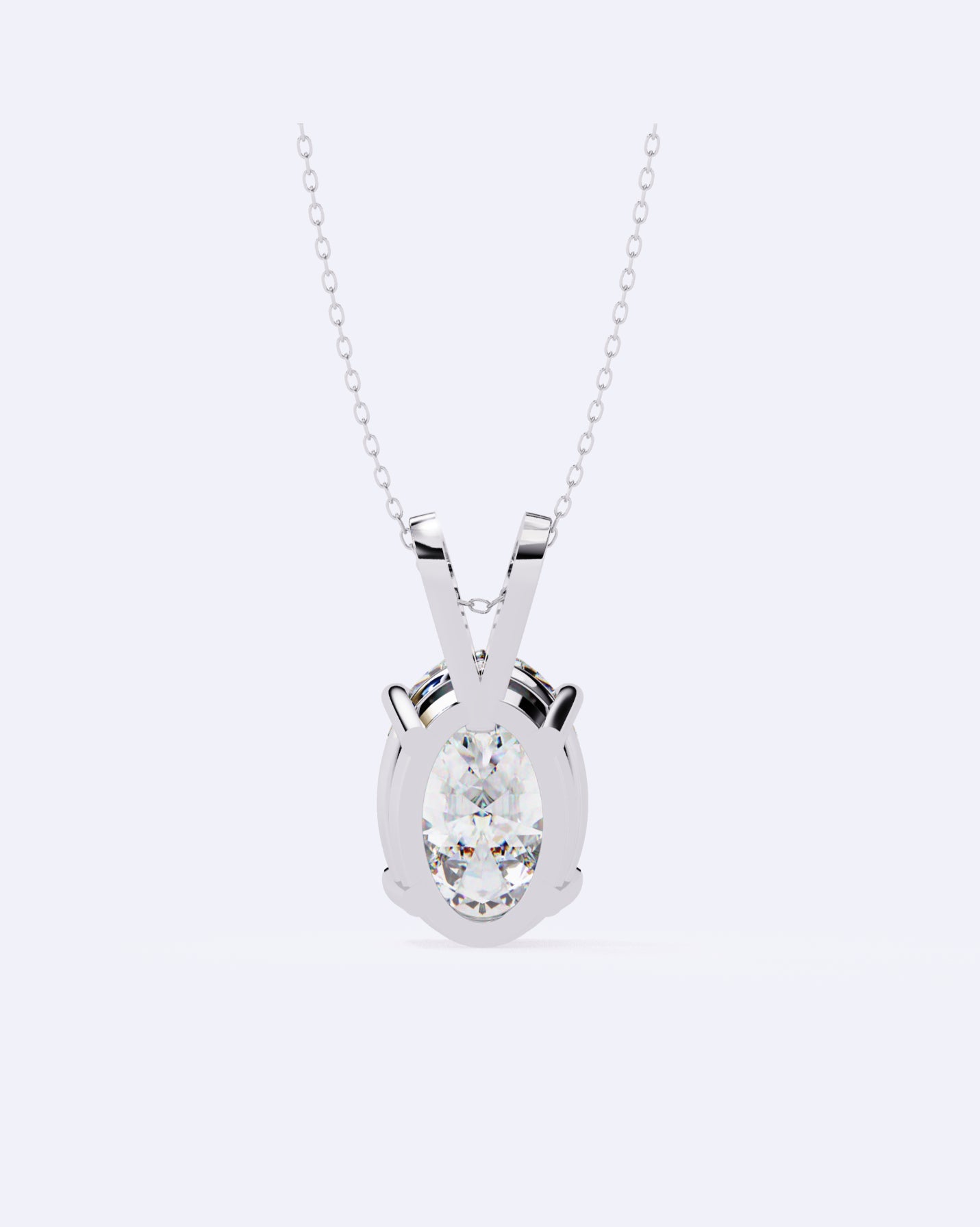 Oval Solitaire Pendant