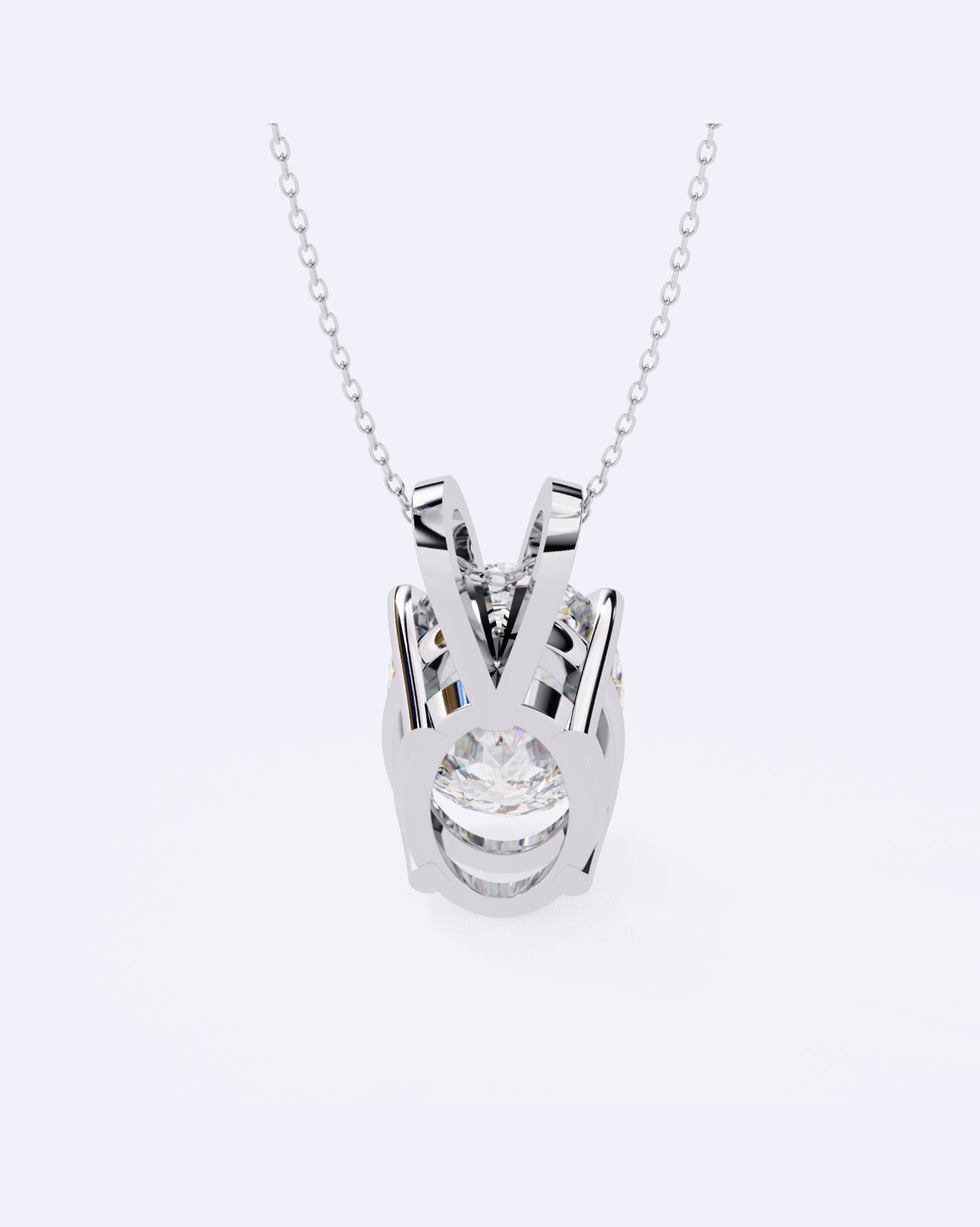 Oval Solitaire Pendant