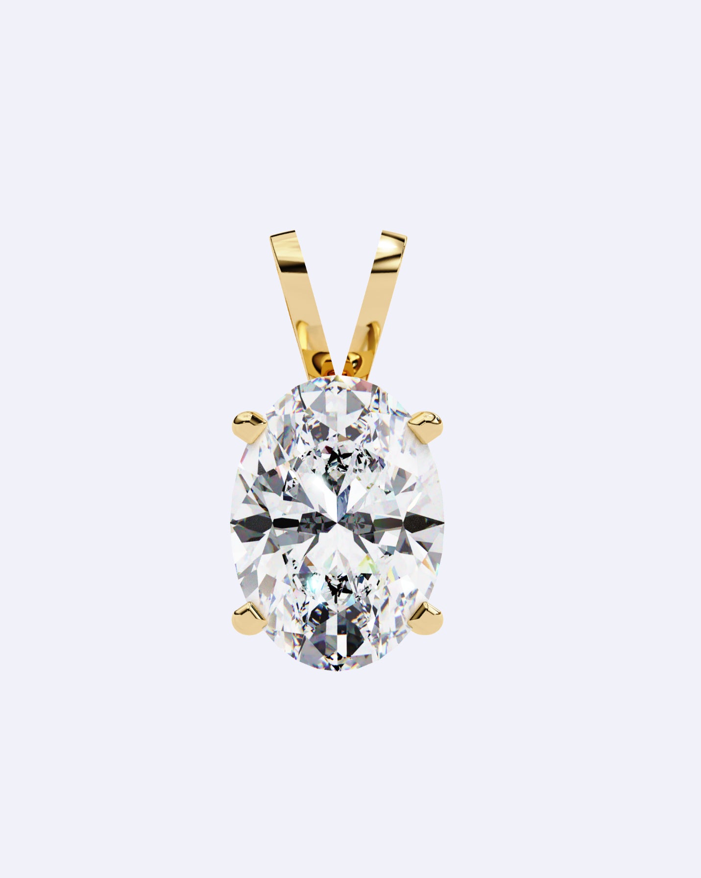 Oval Solitaire Pendant