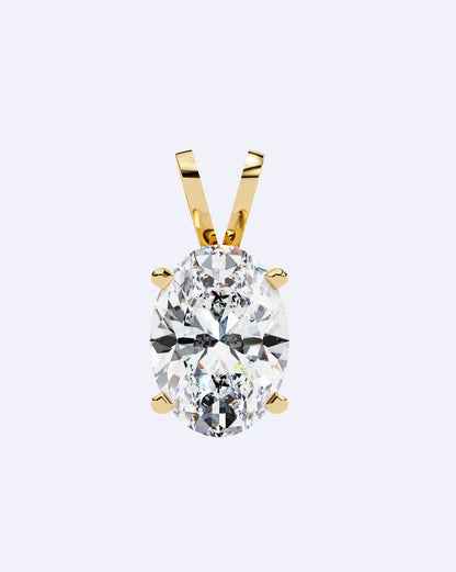 Oval Solitaire Pendant