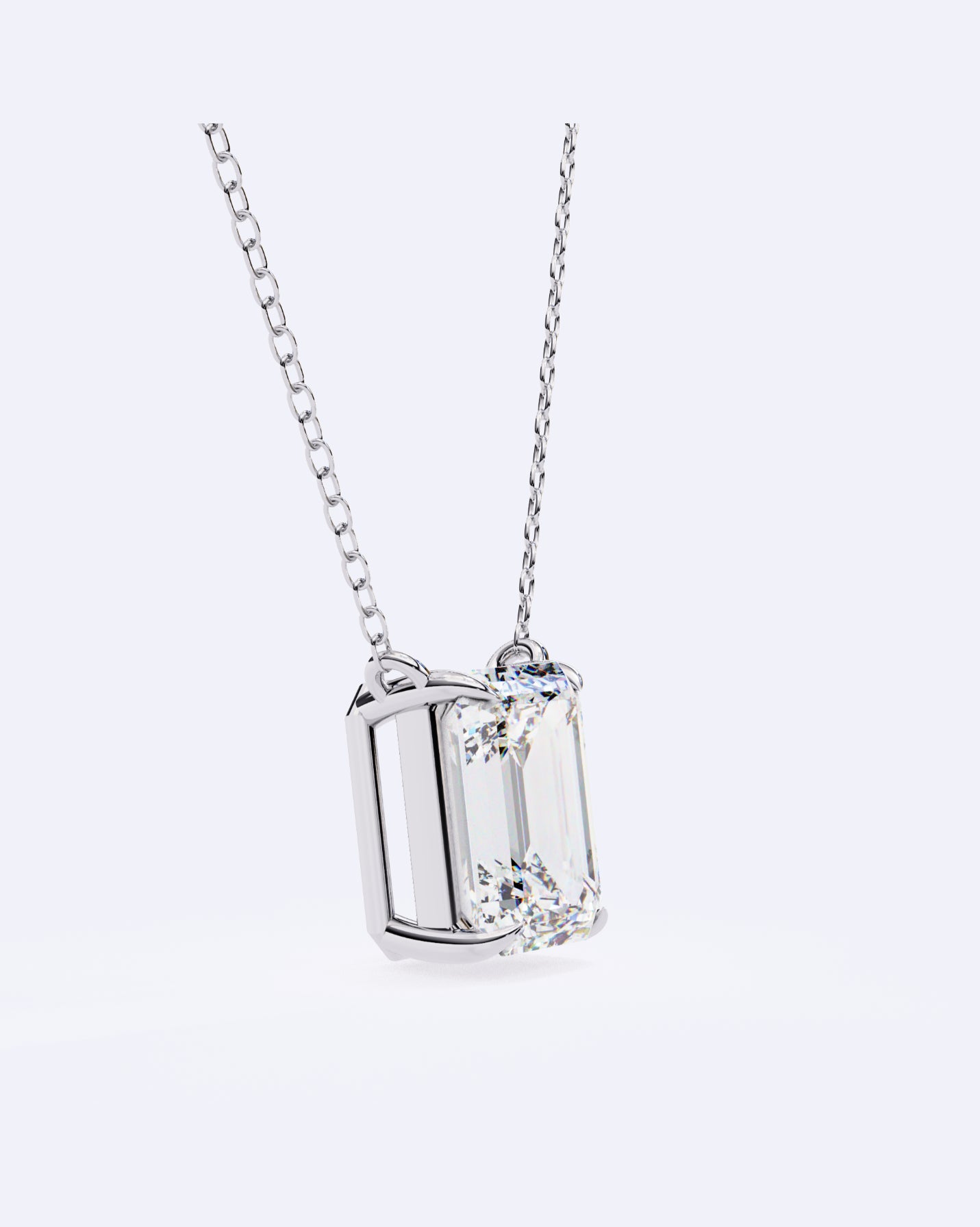 Bezel Baguette Pendant