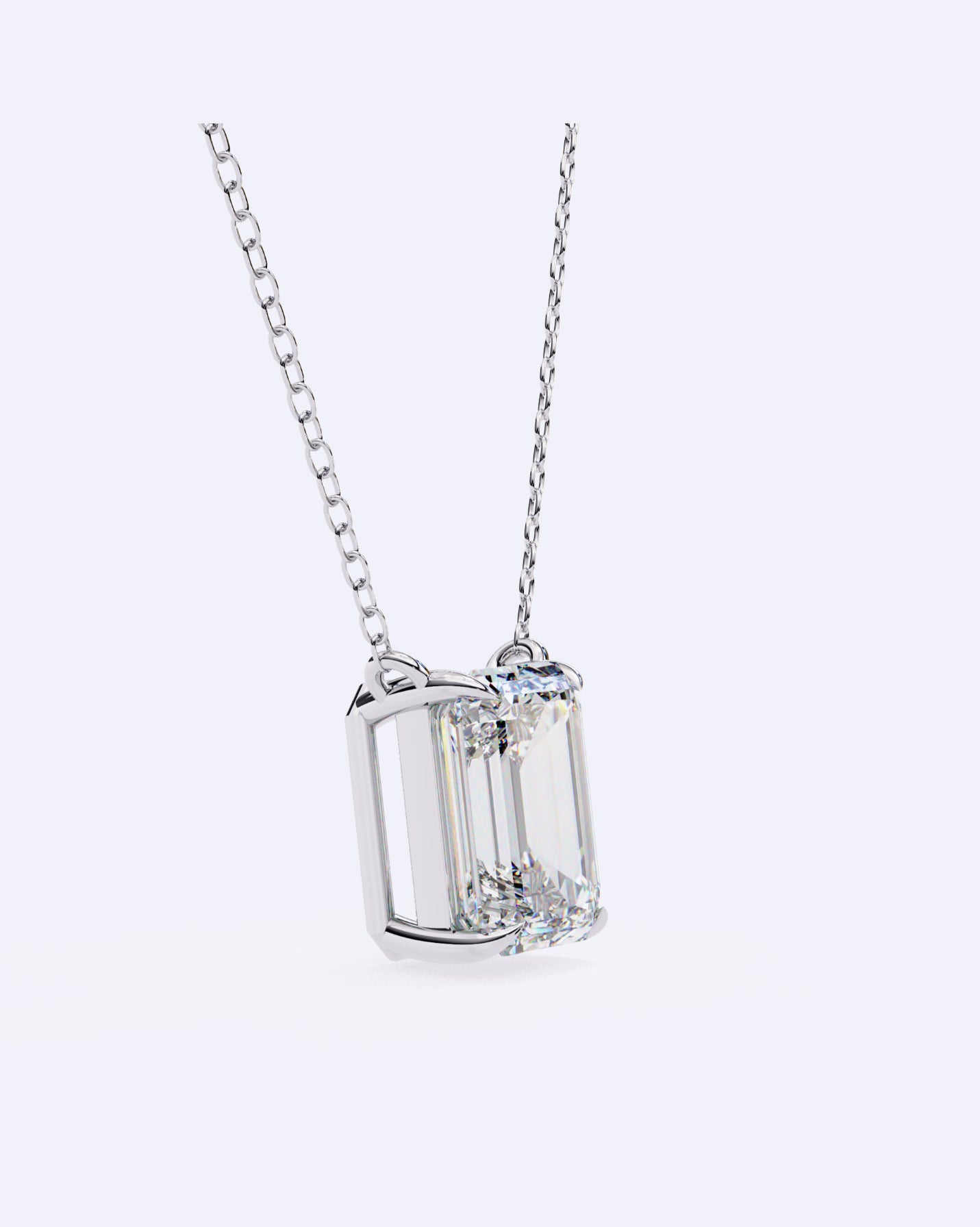 Bezel Baguette Pendant