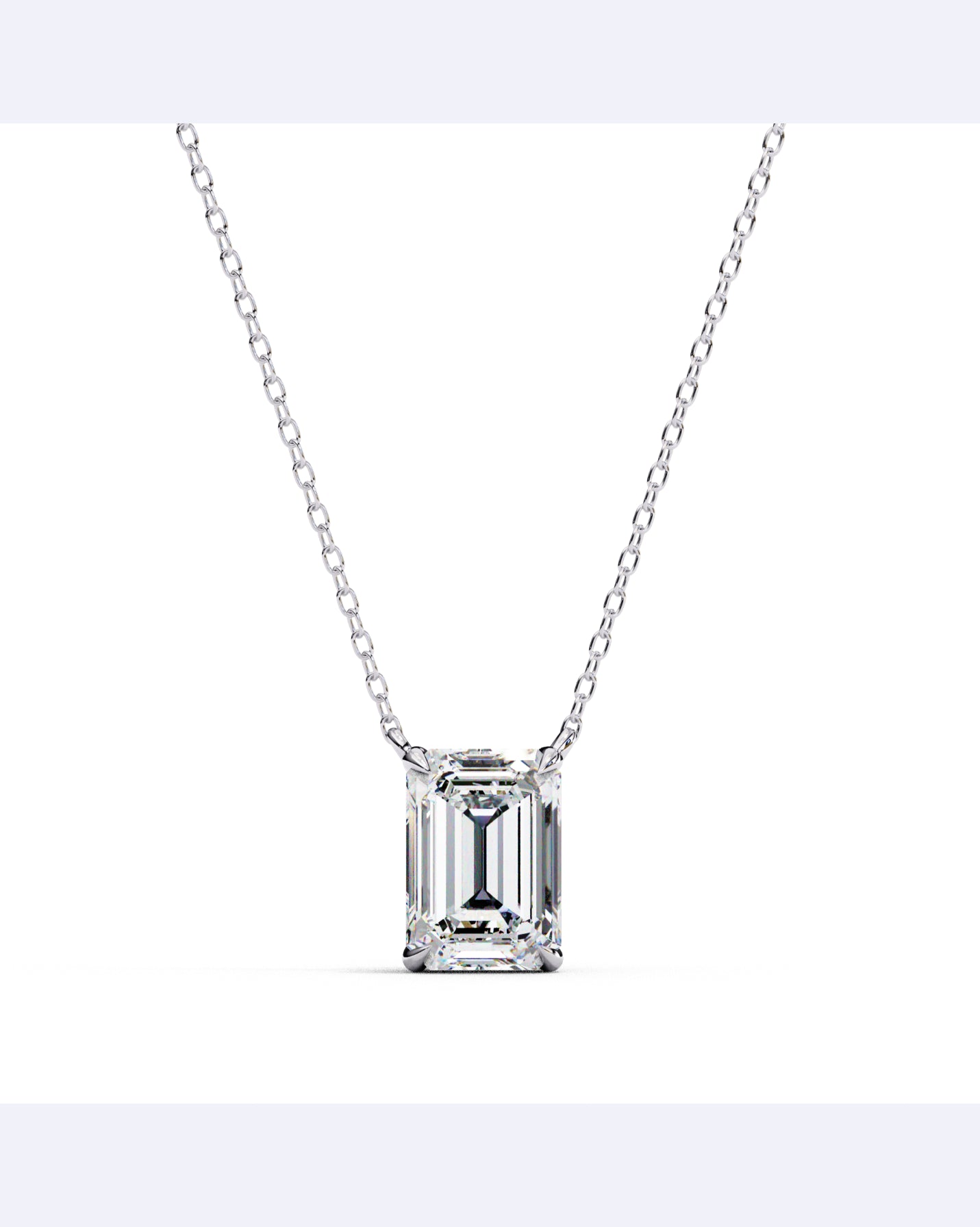 Bezel Baguette Pendant