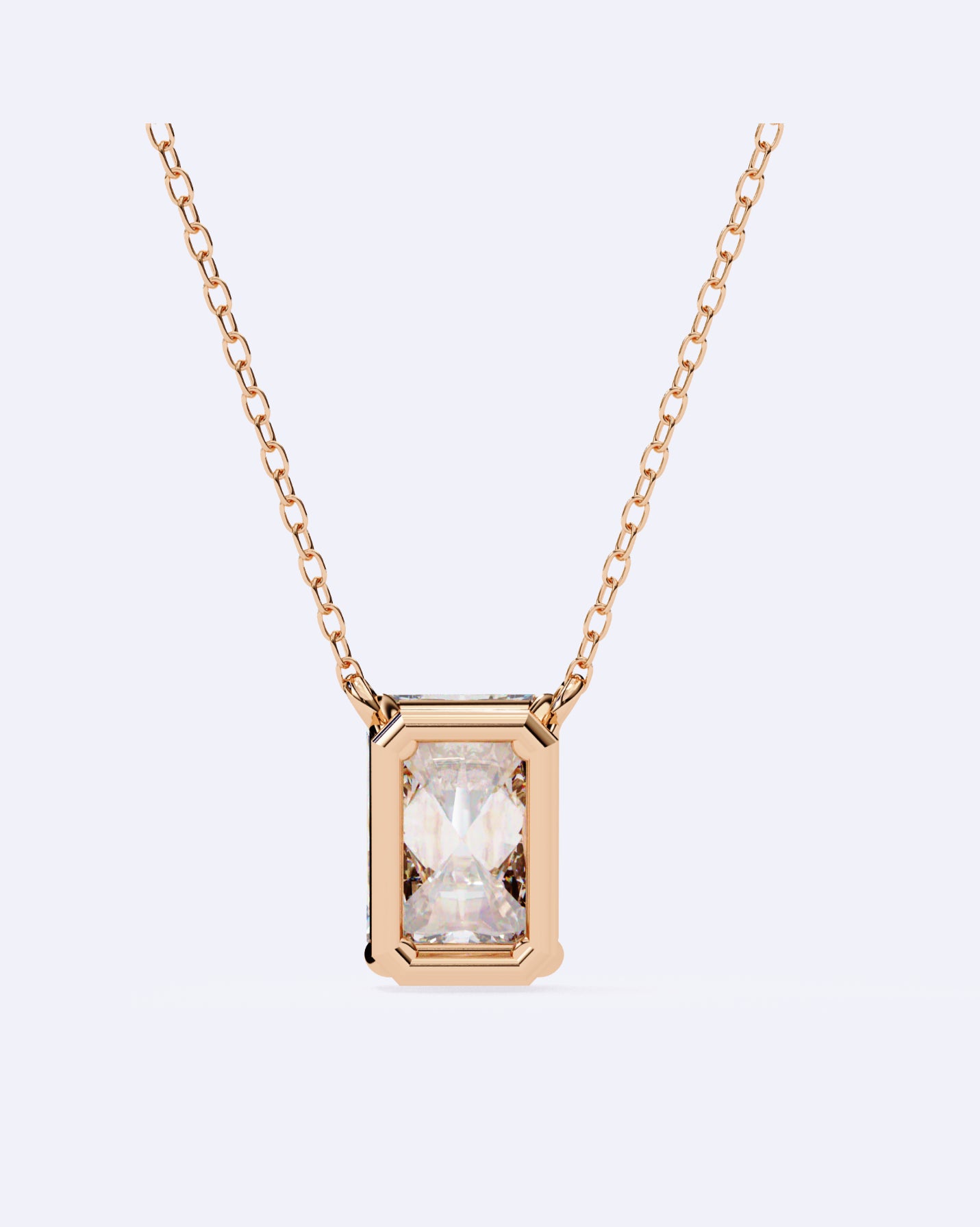 Bezel Baguette Pendant