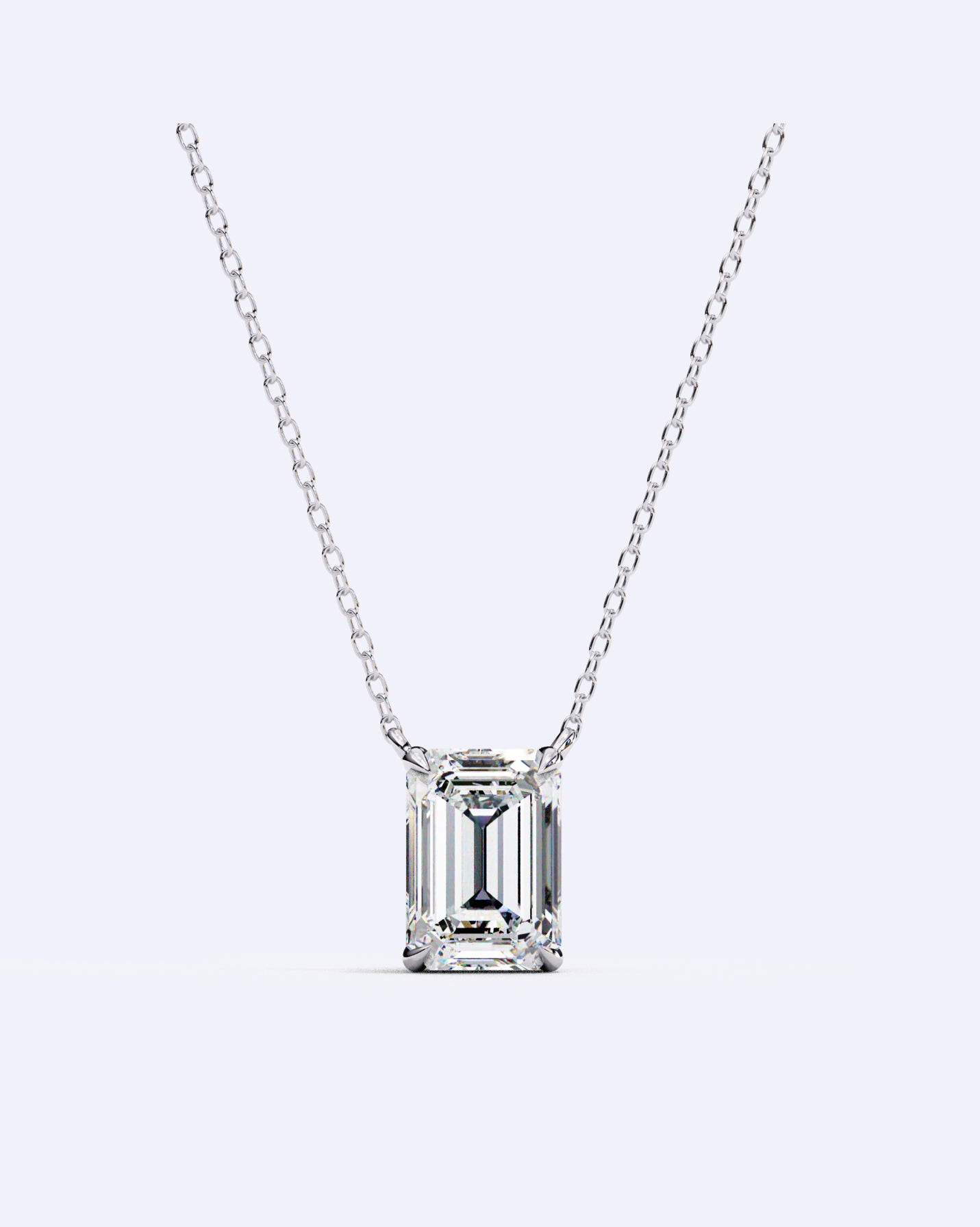 Bezel Baguette Pendant