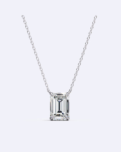 Bezel Baguette Pendant