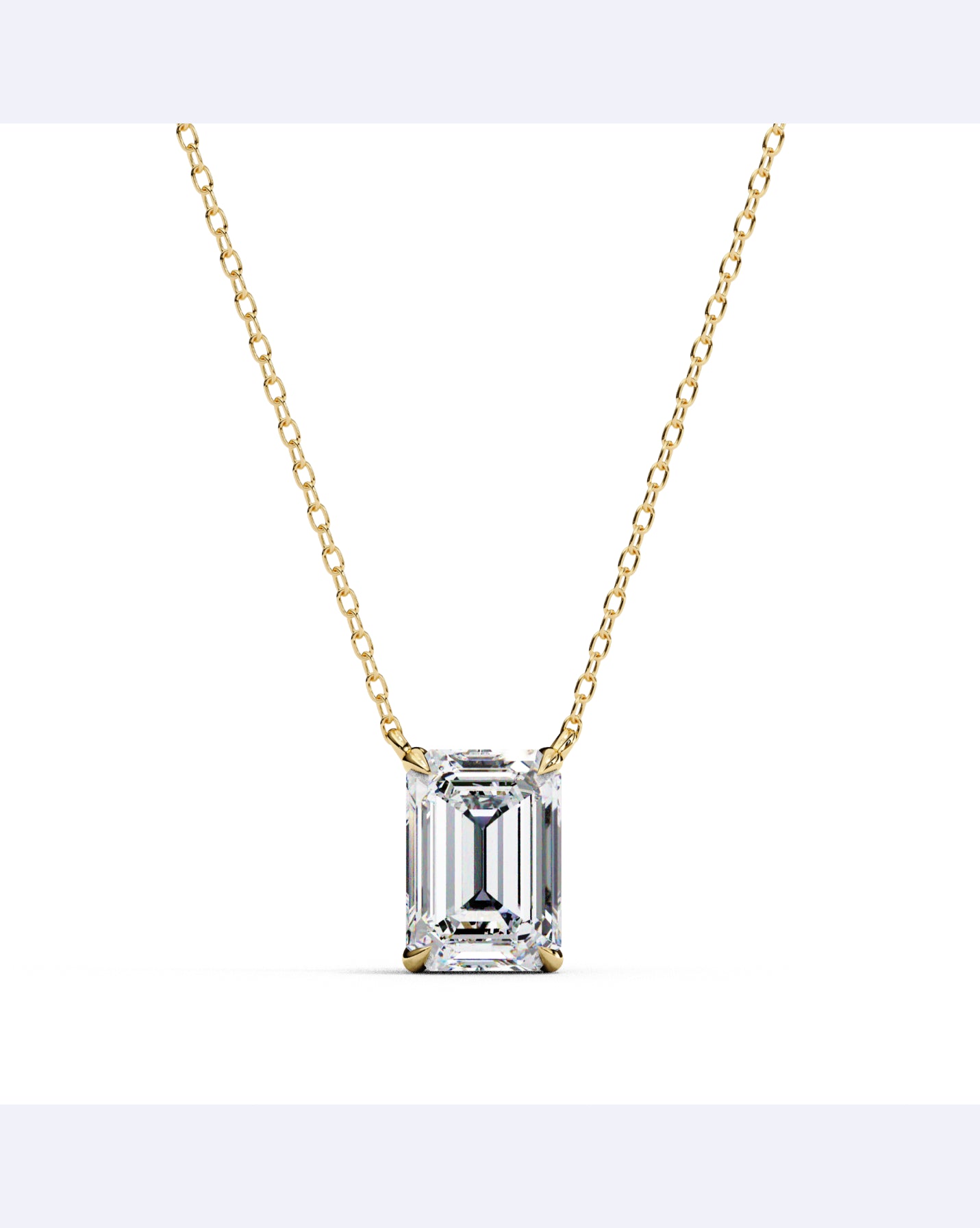 Bezel Baguette Pendant