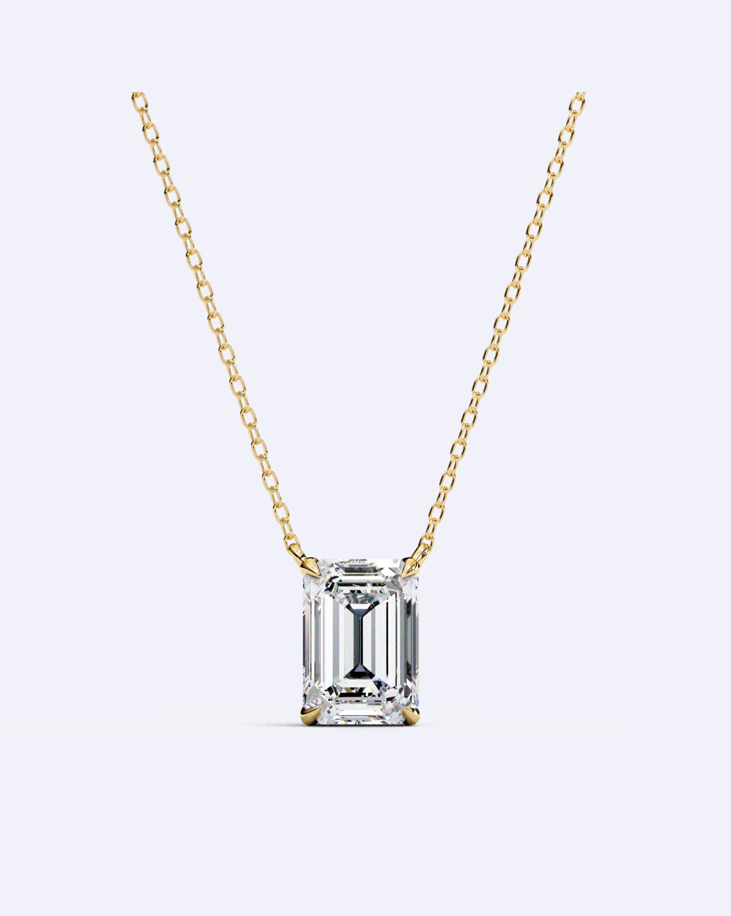 Bezel Baguette Pendant