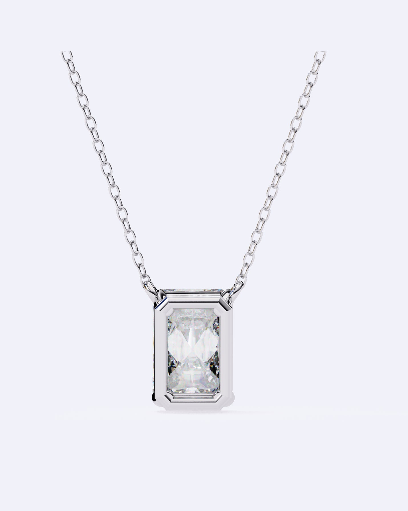 Bezel Baguette Pendant