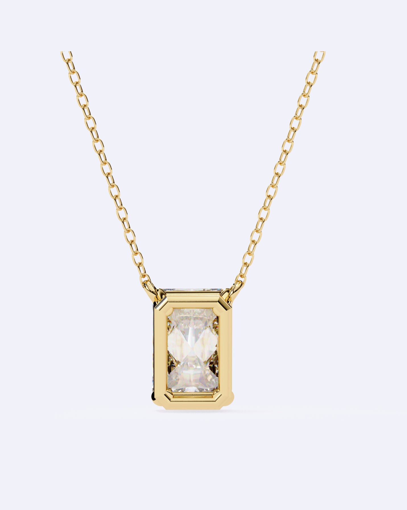 Bezel Baguette Pendant