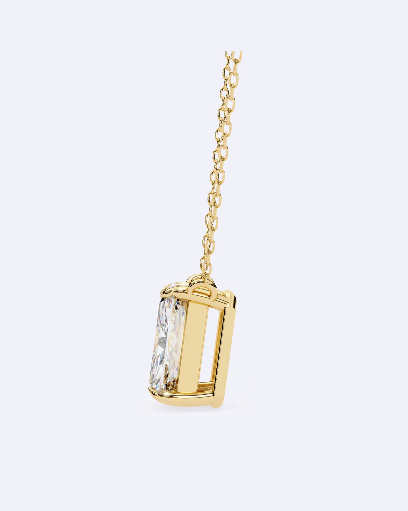 Bezel Baguette Pendant