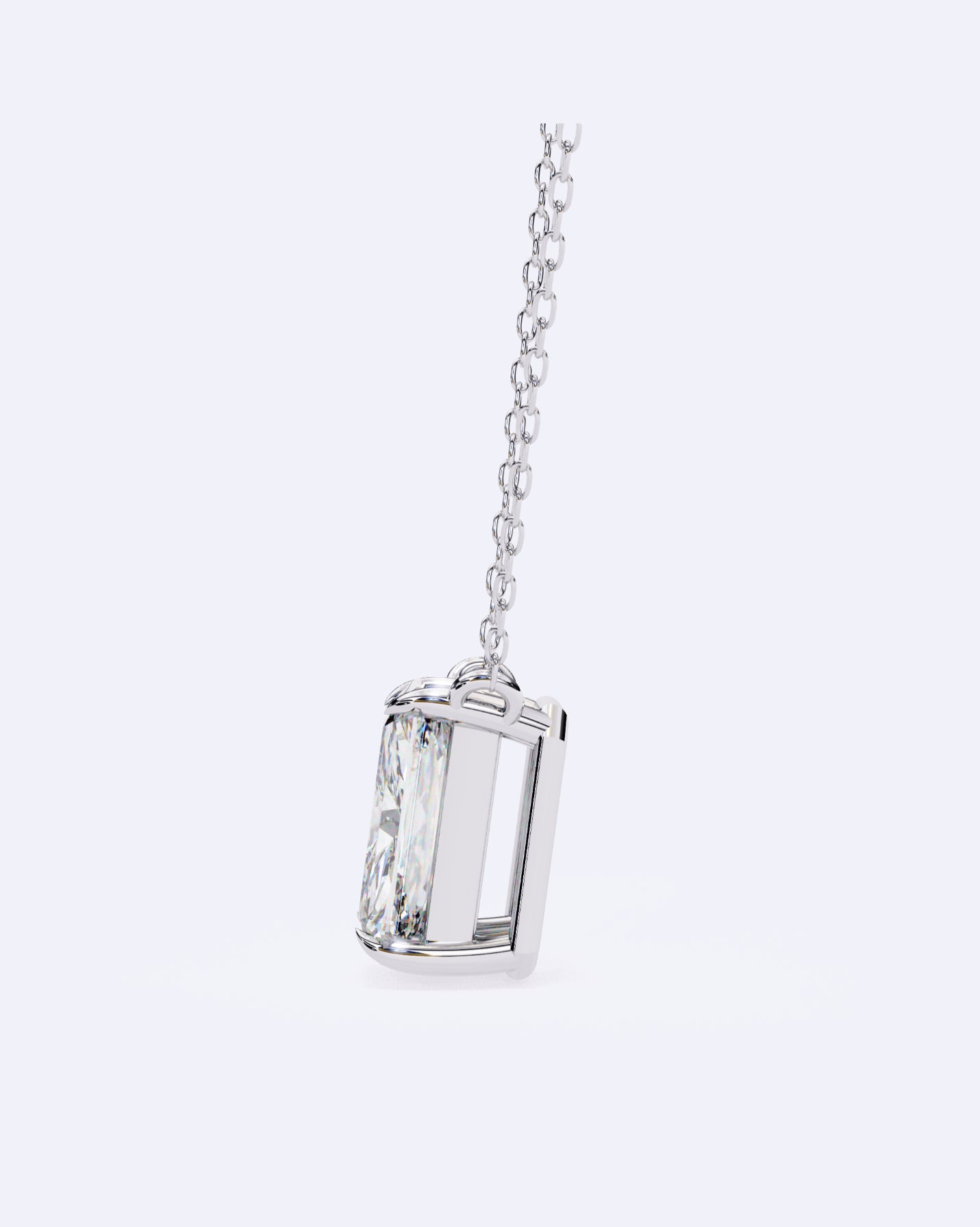 Bezel Baguette Pendant