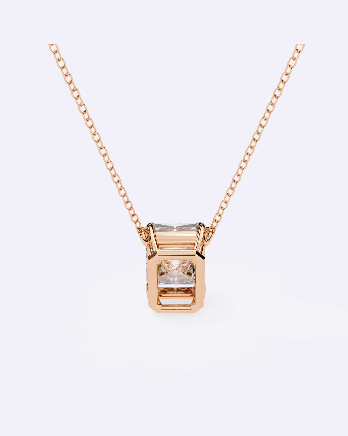 Bezel Baguette Pendant