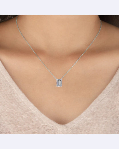 Bezel Baguette Pendant