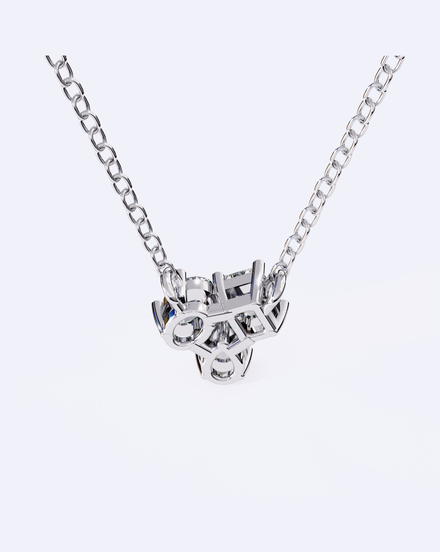 Triple Solitaire Link Pendant