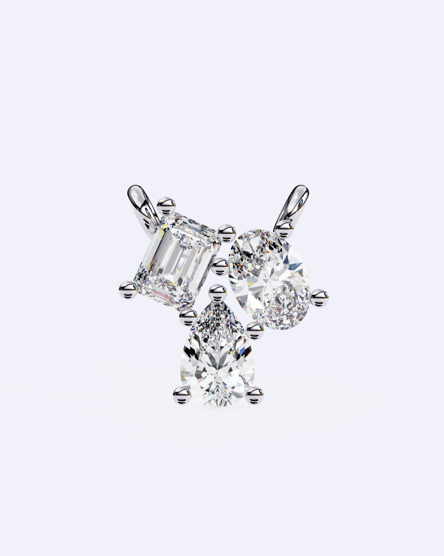 Triple Solitaire Link Pendant