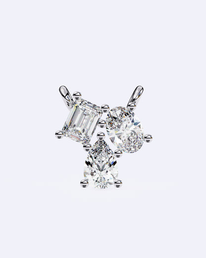 Triple Solitaire Link Pendant