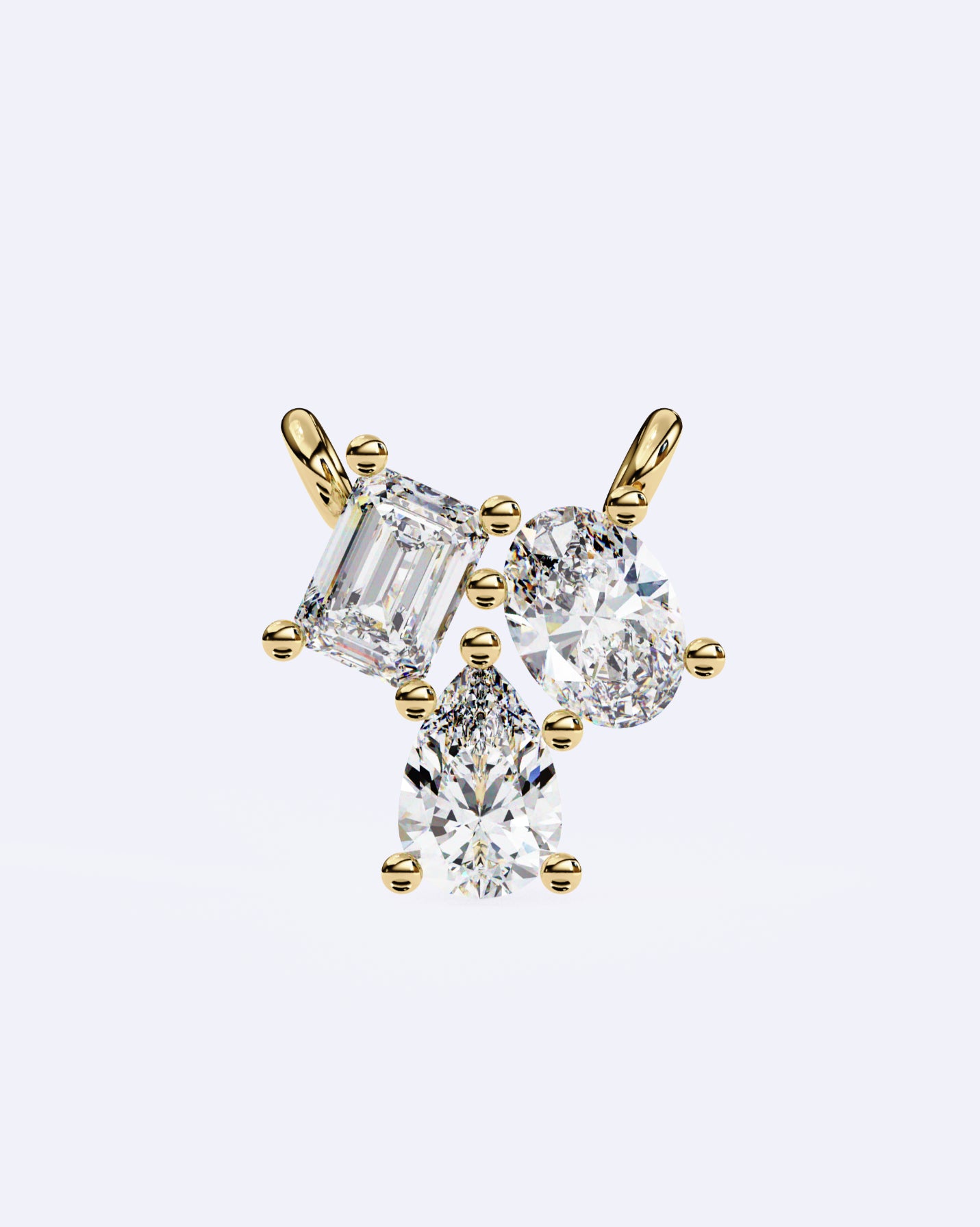 Triple Solitaire Link Pendant