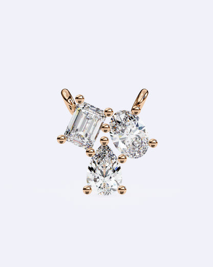 Triple Solitaire Link Pendant