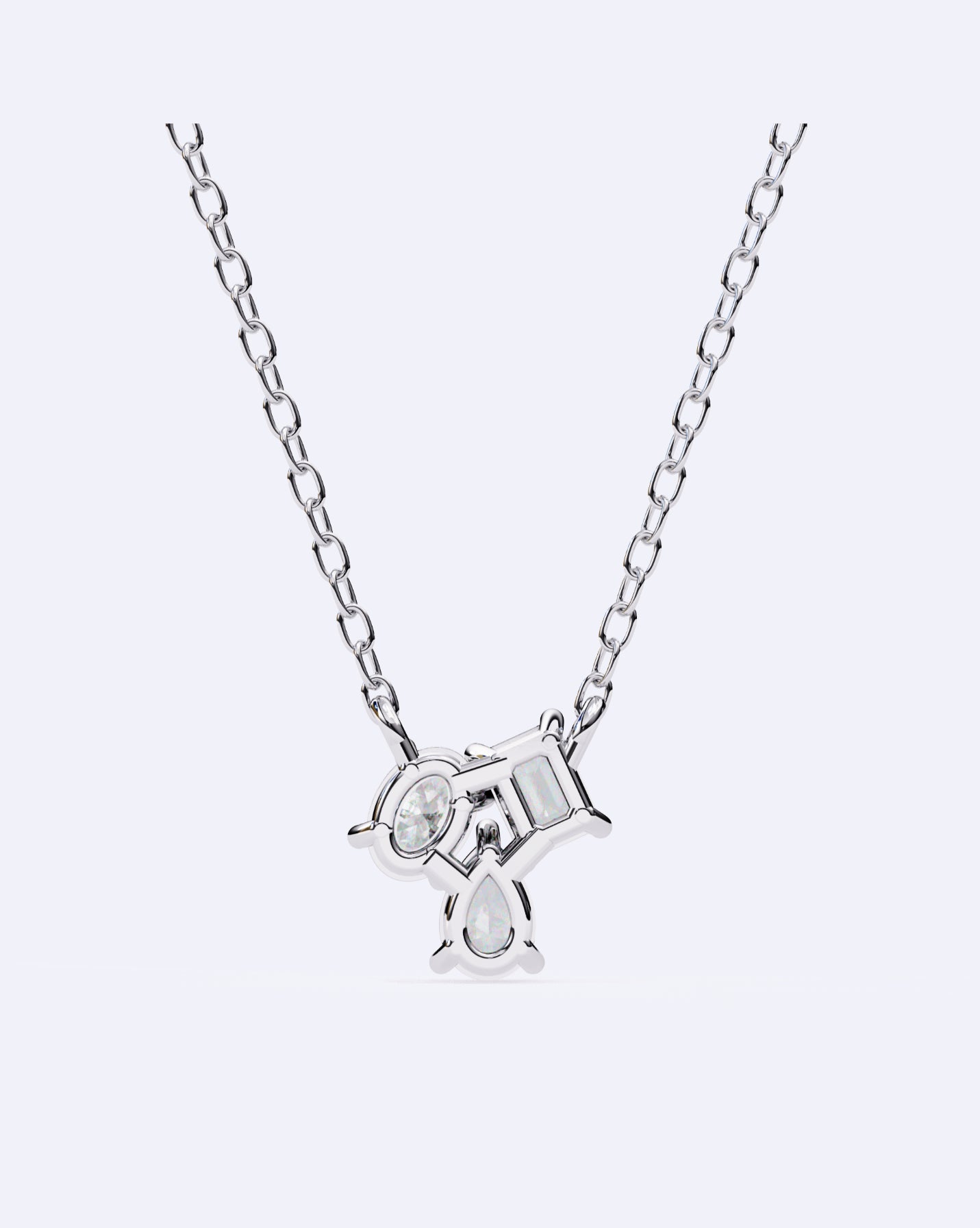 Triple Solitaire Link Pendant