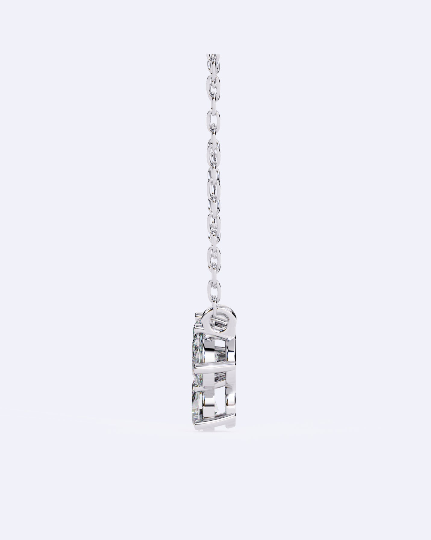Triple Solitaire Link Pendant