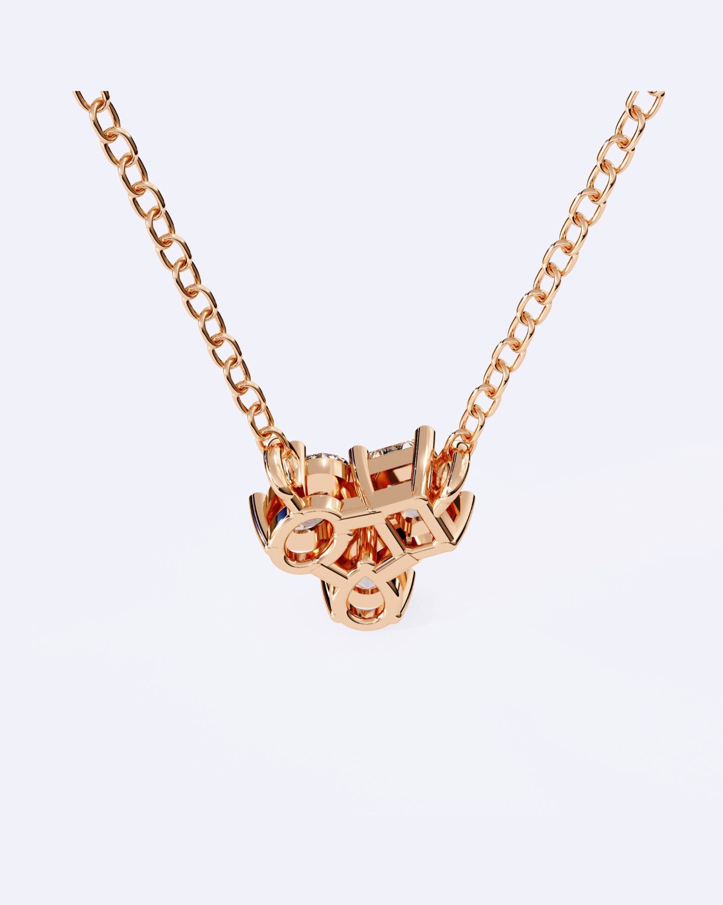 Triple Solitaire Link Pendant