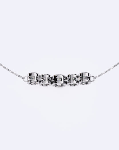 Linked Bezel Solitaire Pendant