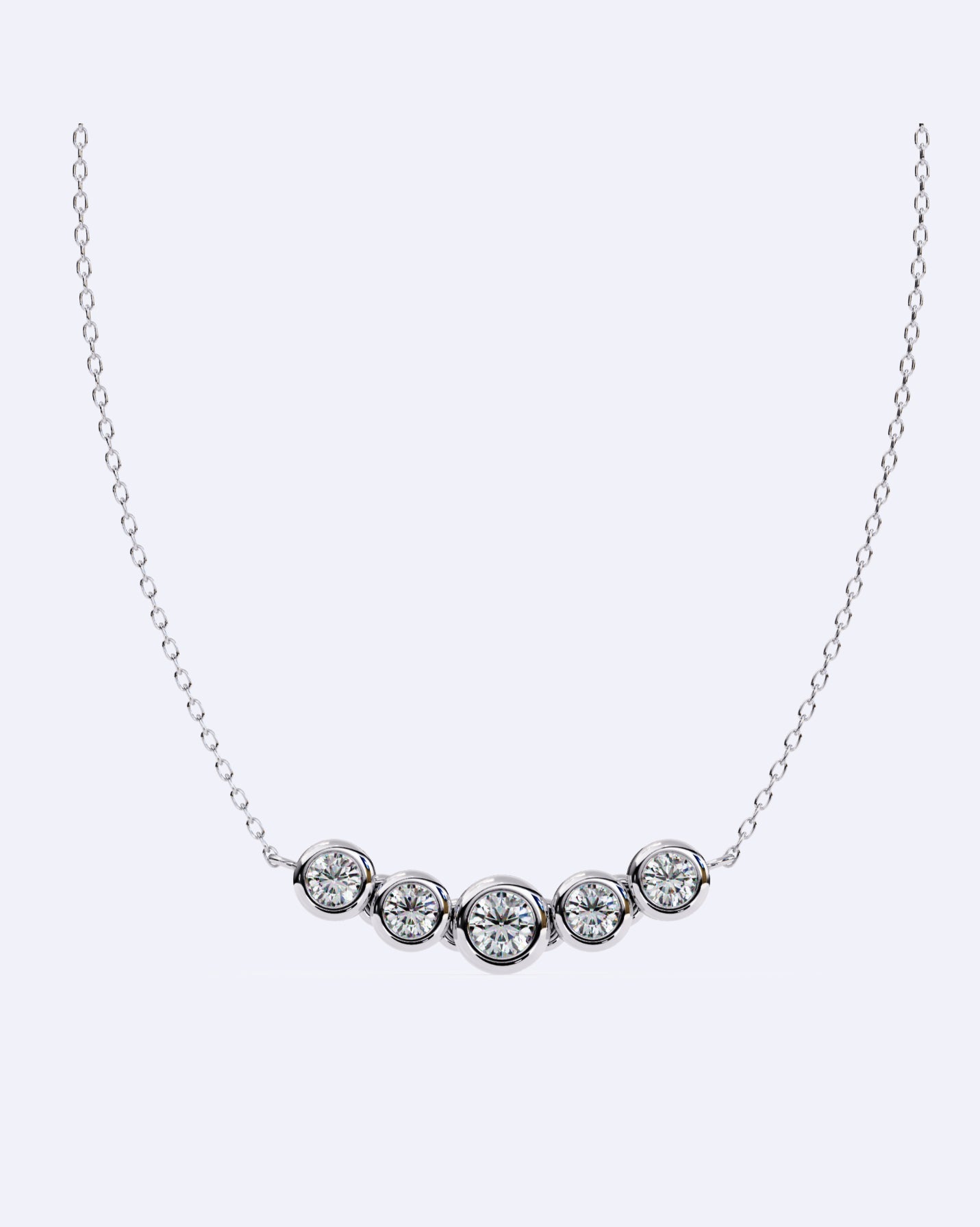 Linked Bezel Solitaire Pendant