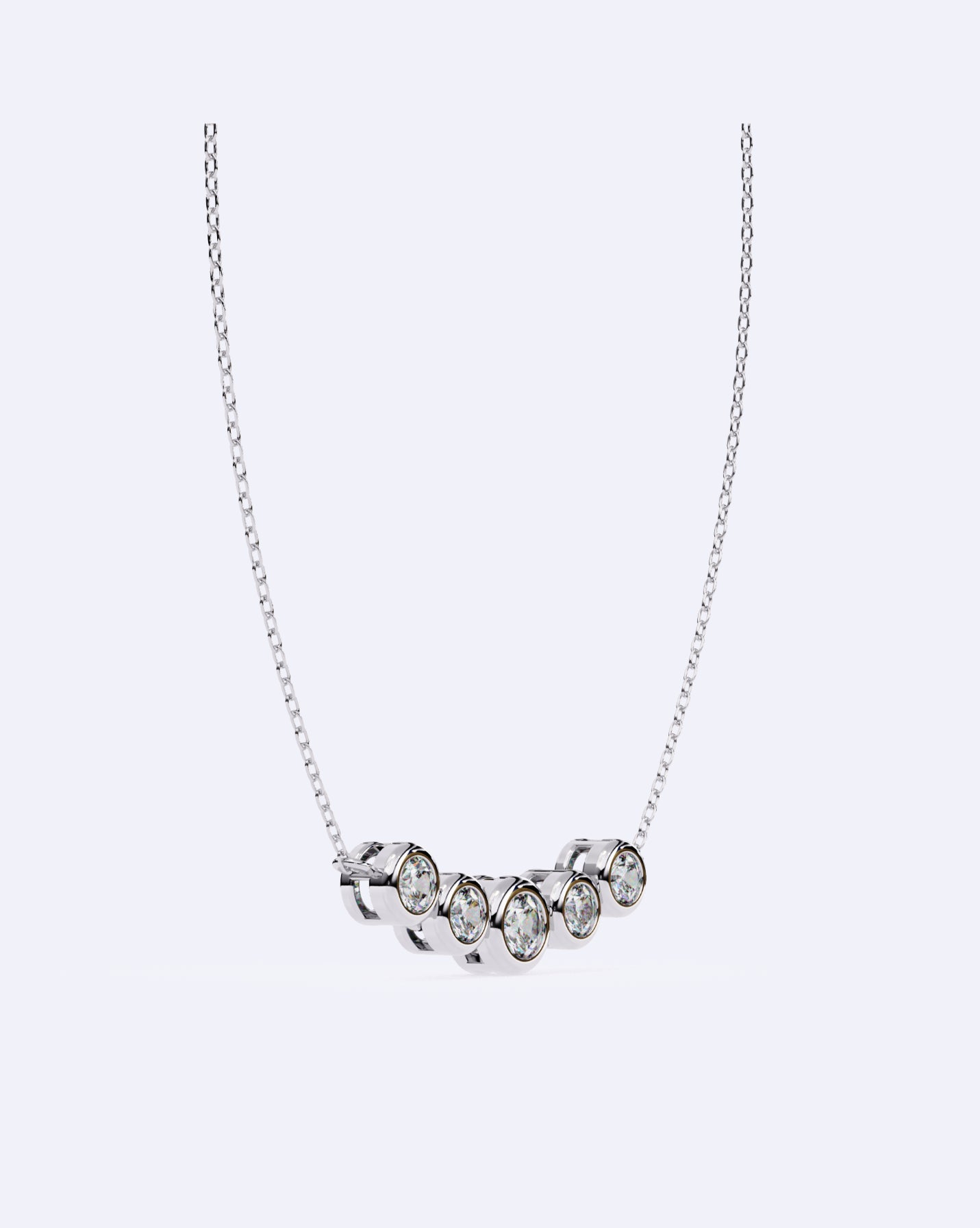 Linked Bezel Solitaire Pendant