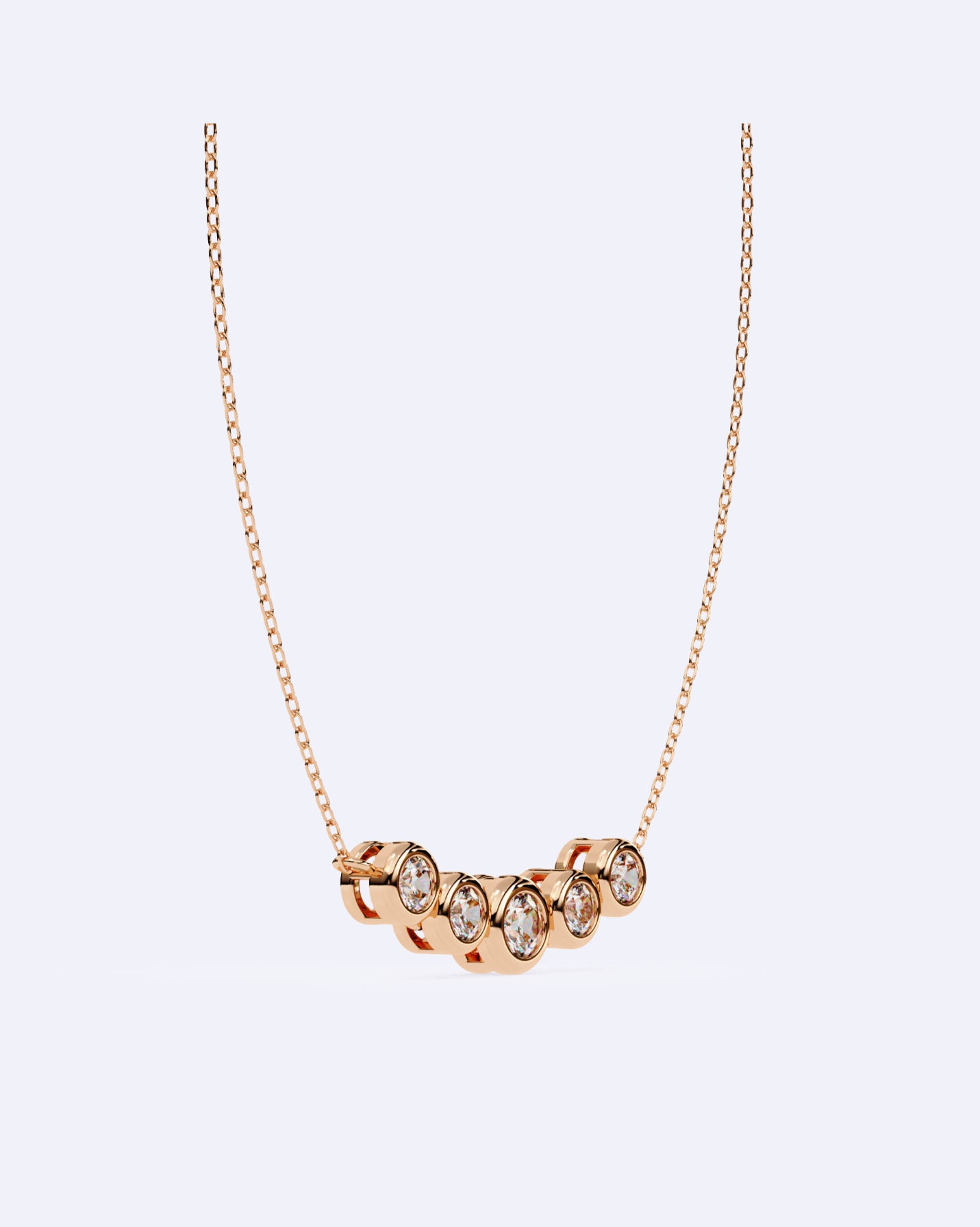 Linked Bezel Solitaire Pendant