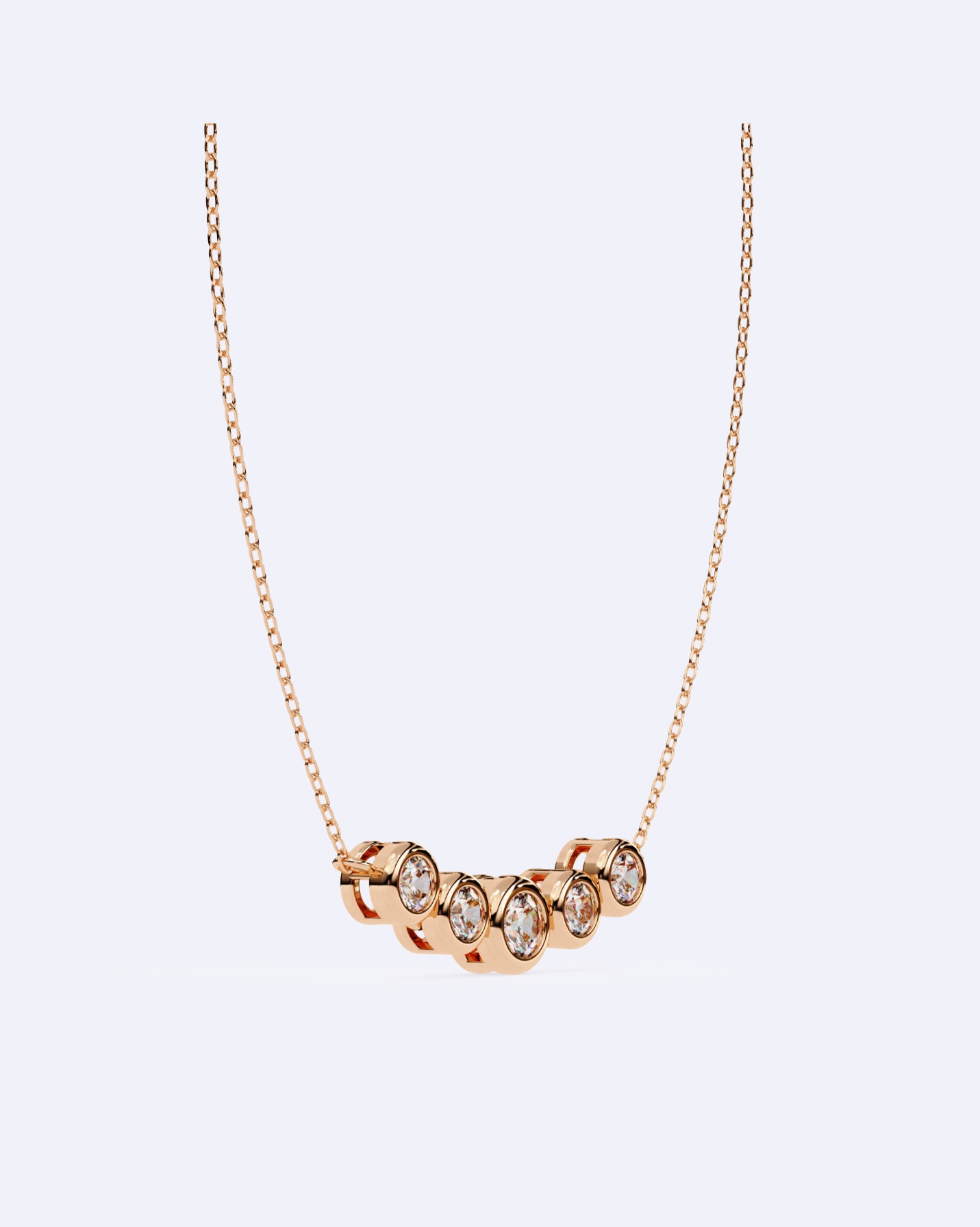 Linked Bezel Solitaire Pendant