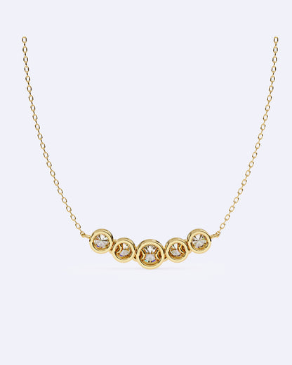 Linked Bezel Solitaire Pendant