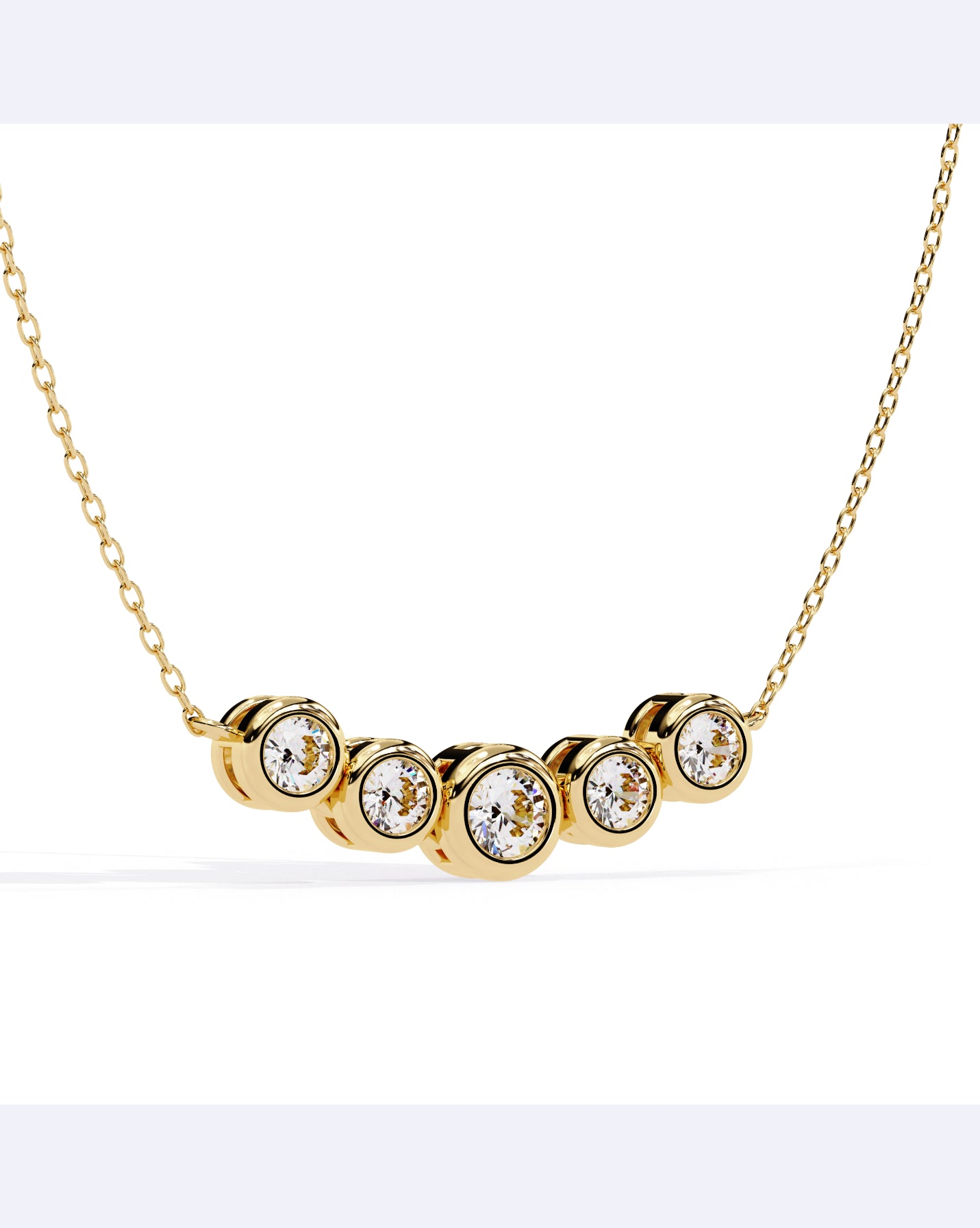 Linked Bezel Solitaire Pendant