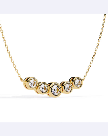 Linked Bezel Solitaire Pendant