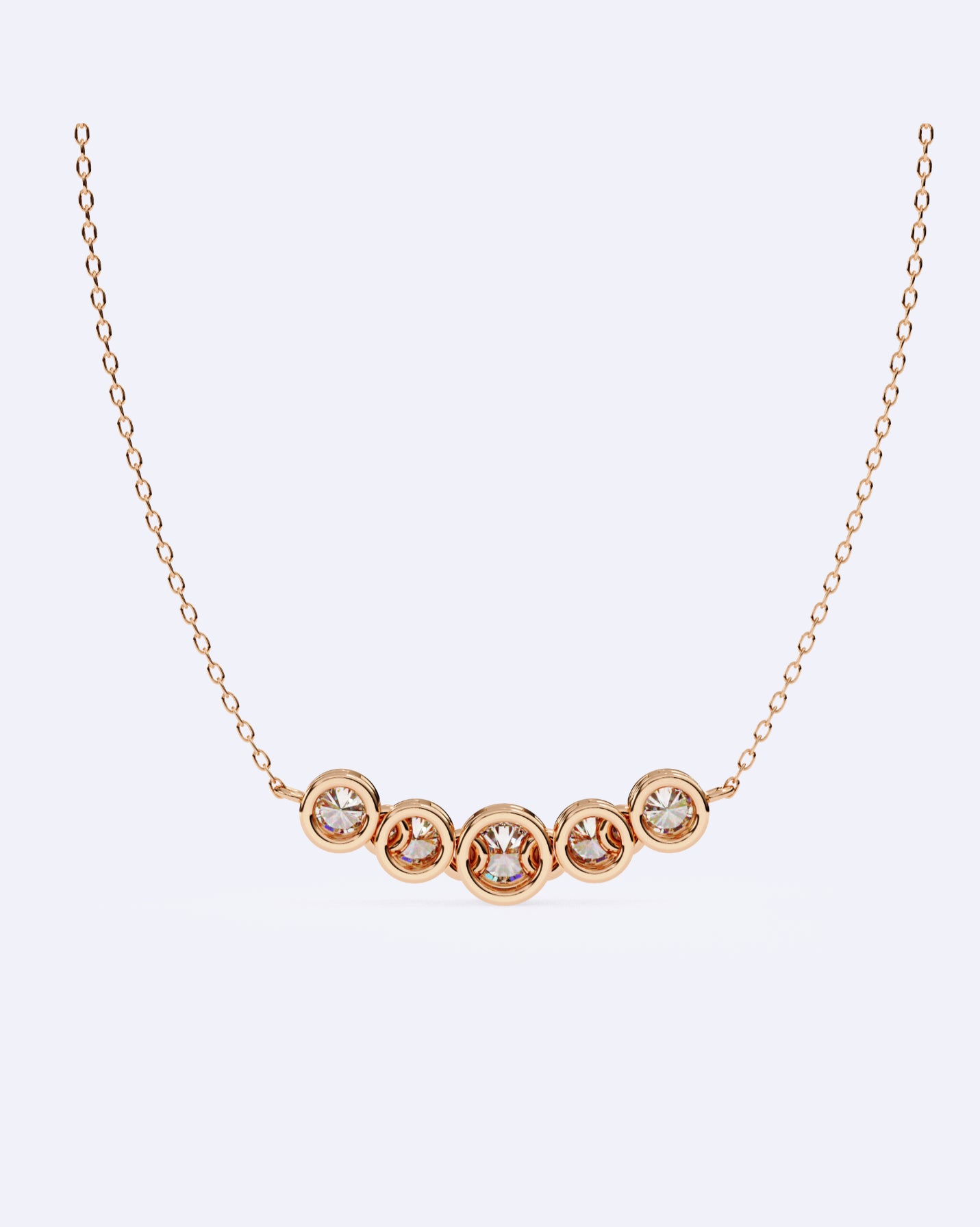 Linked Bezel Solitaire Pendant