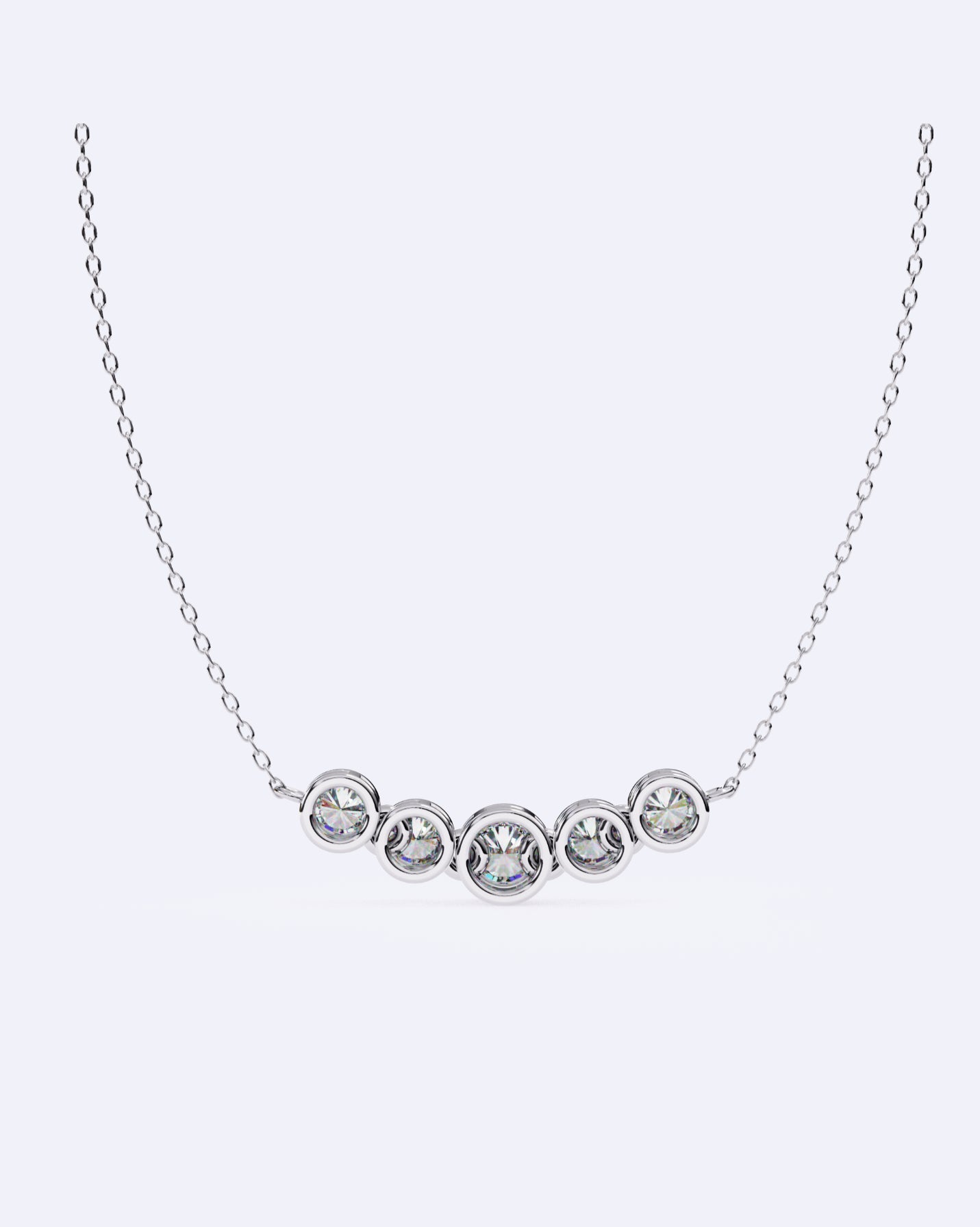 Linked Bezel Solitaire Pendant